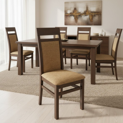 Stoel houten leuning eetkamerstoel leren bekleding groep horeca 20x set stoelen nieuw
