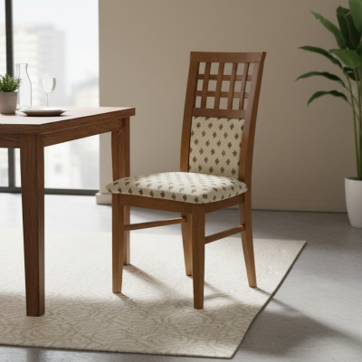 Stel 10x massief houten eetkamerstoelen stoffen bekledingstoel stoelen gastronomische eetkamer