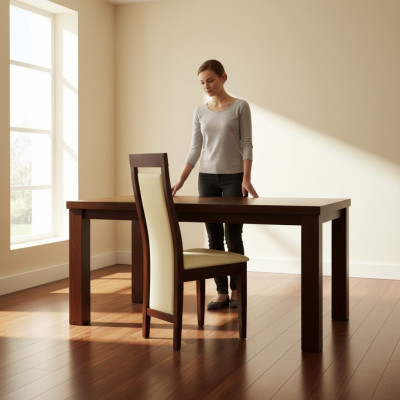Eetkamerstoel 10x Stoel Set Fauteuil Bekleding Massief Hout Horecastoelen Leer Nieuw