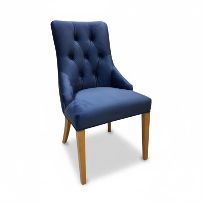 Chesterfield Set 6x Stoel Eetkamerstoel Stof Bekleding Stoel Horeca Eetkamer