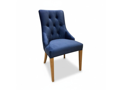 Zetel Houten Rugleunin Chesterfieldstoel Leren Bekleding Set van 8 Gastrogroep
