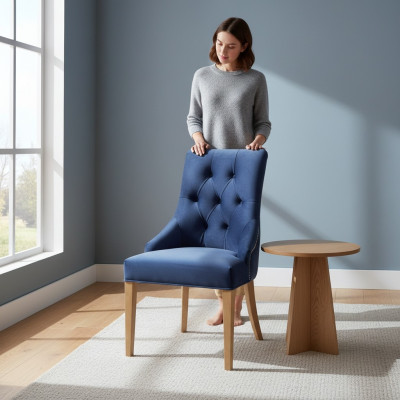 Chesterfield set 20x stoel eetkamerstoel stof bekleding stoelen horeca eetkamer