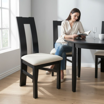 Stoel houten leun dinerstoel lederen gestoffeerde stoelen groep horeca set 20x nieuw