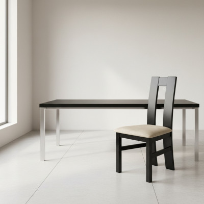 Stoel houten leun dinerstoel lederen gestoffeerde stoelen groep horeca set 20x nieuw