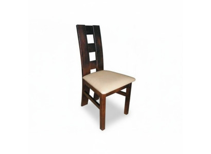 Stel 6x eetkamer leren eetkamerstoel fauteuil massief hout gestoffeerde stoel.