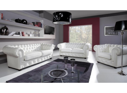 Klassieke Chesterfield bankstel 3+1 zits set Sofa set fluweel Meubels