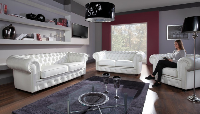 Bankstel Chesterfield 3+2 zitsbank Zitkussen Klassieke bankstellen