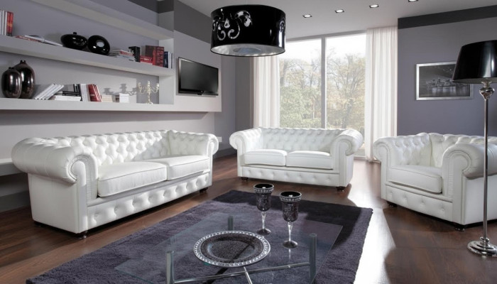 Bankstel Chesterfield 3+2 zitsbank Zitkussen Klassieke bankstellen