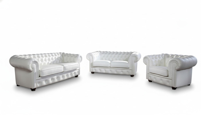 Bankstel Chesterfield 3+2 zitsbank Zitkussen Klassieke bankstellen