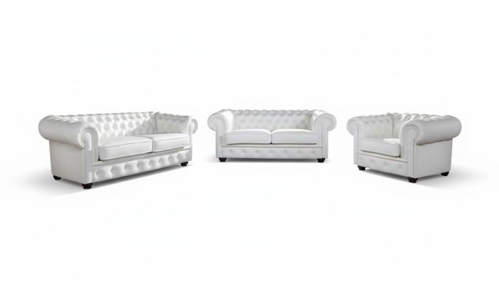 Bankstel 3-zits Chesterfield Design Relax Banken Bekleding Moderne Bankstellen