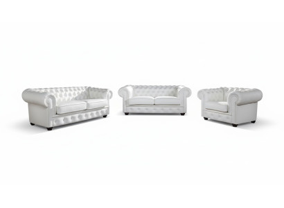 Bankstel 3-zits Chesterfield Design Relax Banken Bekleding Moderne Bankstellen