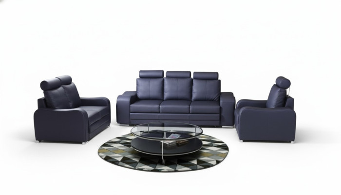 Sofa set 3+1+1 zits design bank gestoffeerde banken lederen bank