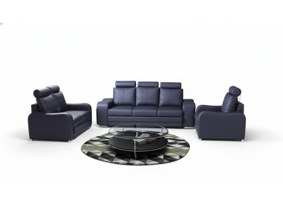 Sofa set 3+1+1 zits design bank gestoffeerde banken lederen bank