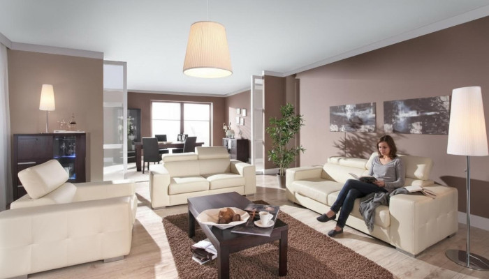 Sofaset 3+1 zits set Design banken gestoffeerde banken lederen decoratie ontspannen