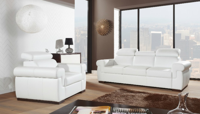 Echtlederen bankstel 3+1 zitplaatsen Modern bankstel design Bekleding set