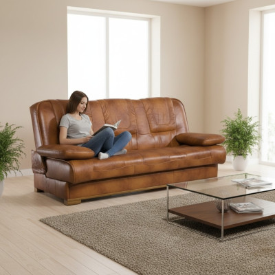 Sofaset 3+1+1 zits set Design bankstellen Bekleed banken Relax 100% Leer Nieuw