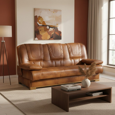 Sofaset 3+1+1 zits set Design bankstellen Bekleed banken Relax 100% Leer Nieuw