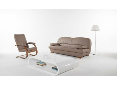 Klassieke woonkamerset 3+1+1 100% echt lederen bankzetel sofa