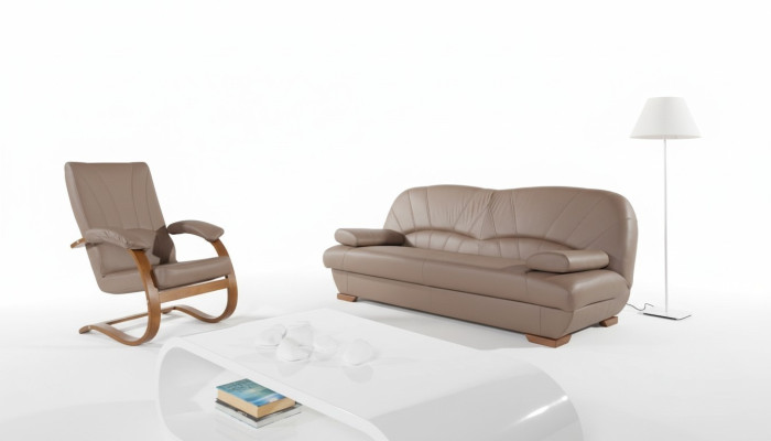 Ontwerp Bank Echt Leer Bankstel 3+1 Zit Moderne Bank Bekleding