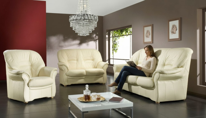 Bankstel 3-zits Designbanken bekledingbanken Lederen relax Decoratieve moderne zitplaatsen