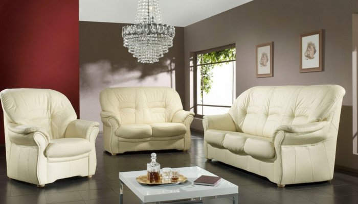 Bankstel 3-zits Designbanken bekledingbanken Lederen relax Decoratieve moderne zitplaatsen