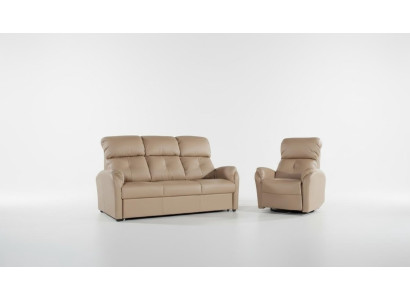 Echtlederen bankstel 3+1 zitplaatsen Modern ontwerp van bankstel Decoratieve bekleding