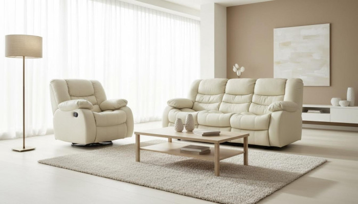 Multifunctionele bankstel lederen bankstel 3+2+1 relax bioscoopbankstel set bekleding