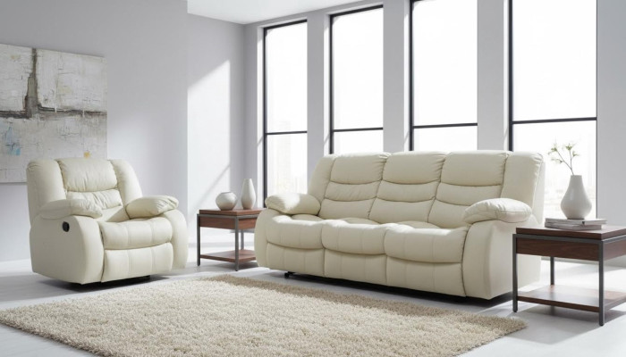 Verstelbare bankstel Elektrische voetsteunen Lederen bank Sofa Cinema
