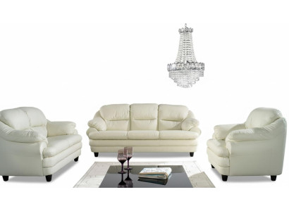 Bankstel 3+2+1 zits set Design banken Beklede banken Relax leren