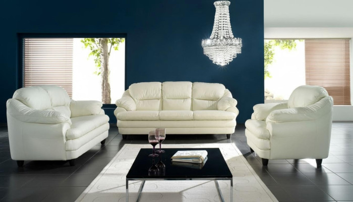Sofaset 3+1+1 Zits Set Design Banken Bekleding Relax Banken Leer