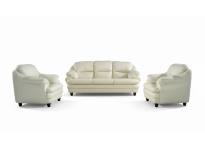 Sofaset 3+1 zits set Design banken Bekleding Decor Bankstellen Leer Relax
