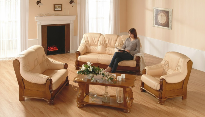 Sofaset 3+2+2 Seater Woonlandschap Bankstellen Klassieke Banken Bekleding Nieuw
