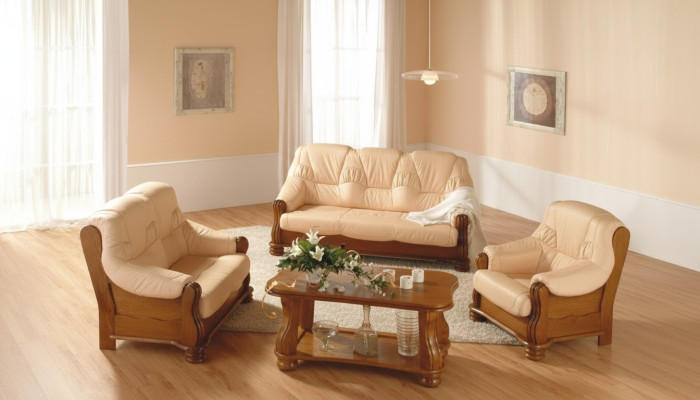 Sofaset 3+2+2 Seater Woonlandschap Bankstellen Klassieke Banken Bekleding Nieuw