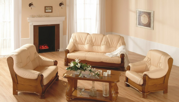 Sofaset 3+2+2 Seater Woonlandschap Bankstellen Klassieke Banken Bekleding Nieuw