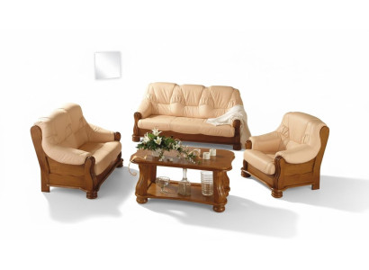 Klassieke leren fauteuil 1-zitsbank bank bank bekleding één persoon 1e nieuw televisie