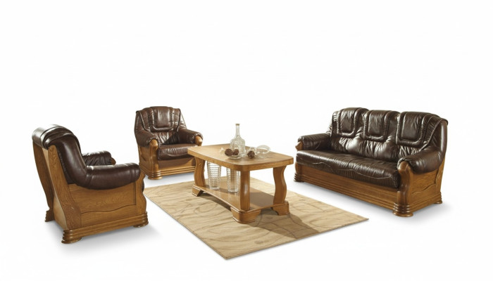 Woonkamer leren bankstellen set van 3 + 2 zits bank bank zitkussen.