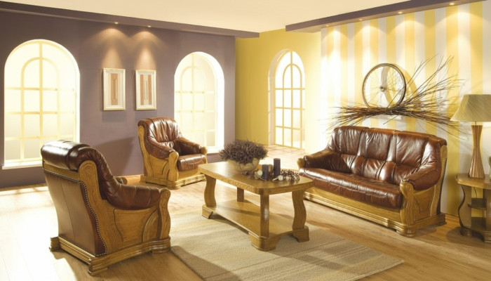 Klassieke tweezits bank leren bank Nieuwe bekleding Bank 2 zits leer