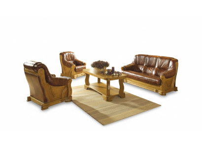 Klassieke tweezits bank leren bank Nieuwe bekleding Bank 2 zits leer