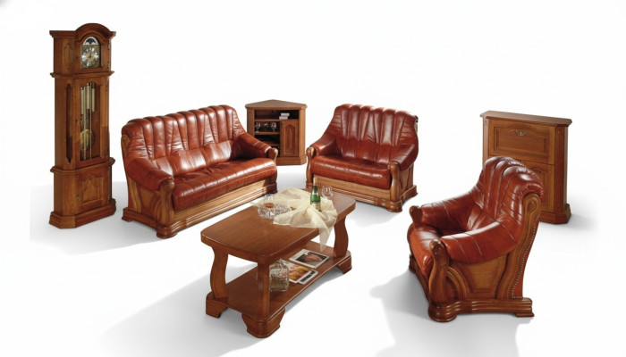 Compleet leren bankstel set leren bankstellen luxe woonkamer banken 3+2