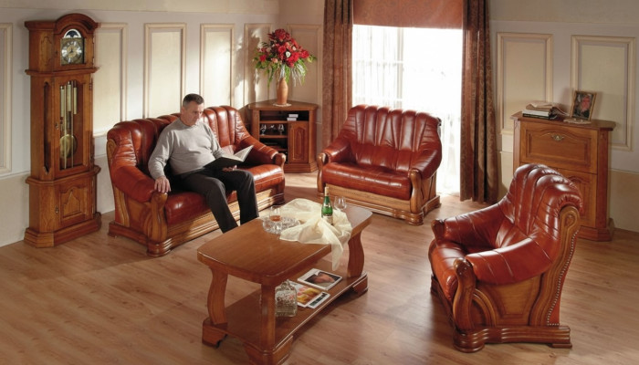Sofa Driepersoons Bank Klassiek Nieuw Gestoffeerd 3-zits Leren Bankstellen