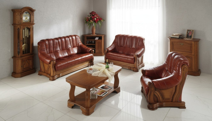 Sofa Driepersoons Bank Klassiek Nieuw Gestoffeerd 3-zits Leren Bankstellen