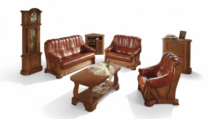 Sofa Driepersoons Bank Klassiek Nieuw Gestoffeerd 3-zits Leren Bankstellen