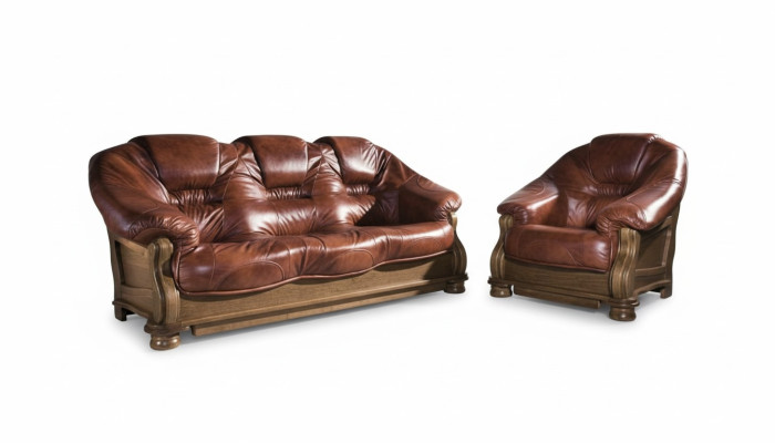 Bankstel 3+1 zits Klassieke set leren banken bankstellen bekleding
