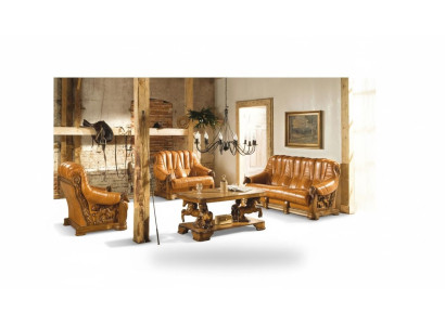 Woonkamer bankstel bank bekleding zetel decoratie bank leer hout 3+2+1 set  Woonkamer bankstel bank bekleding zetel decoratie bank leer hout 3+2+1 set