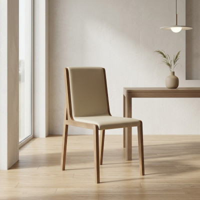 Ontwerp van gestoffeerde eetkamerstoelen voor keuken, lounge en woonkamermeubilair. Stoel, fauteuil, clubstoel.
