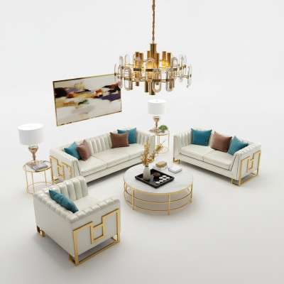 Garnituur Bankstel Bekleding Lederen Sofa Banken Bekleding Zit 2+1 Ontwerper