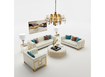 Garnituur Bankstel Bekleding Lederen Sofa Banken Bekleding Zit 2+1 Ontwerper