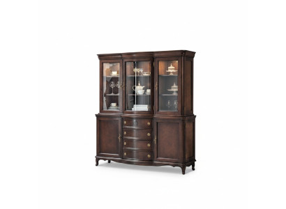 Wandkast Edele dressoir Hout Barokstijl Buffet Vitrine Kast Nieuw