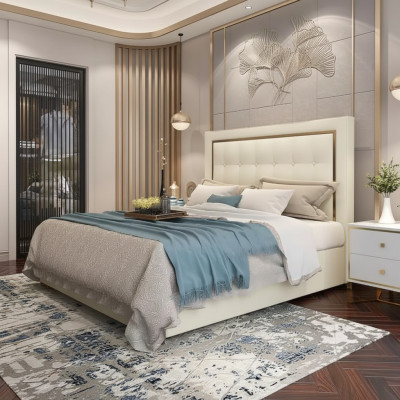 Bedbekleding Ontwerp Luxe Tweepersoons Hotelbedden 180x200cm Slaapkamer Metaal