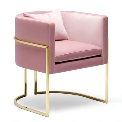 Fauteuil metaal design gestoffeerde lounge clubstoel zit relax luxe kamer wacht nieuw